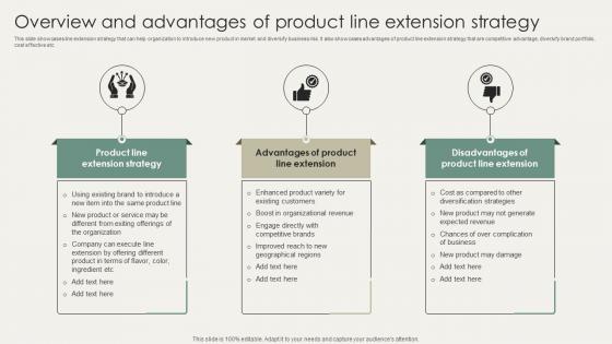 Overview And Advantages Of Product Line Horizontal And Vertical Business Strategy Ss V