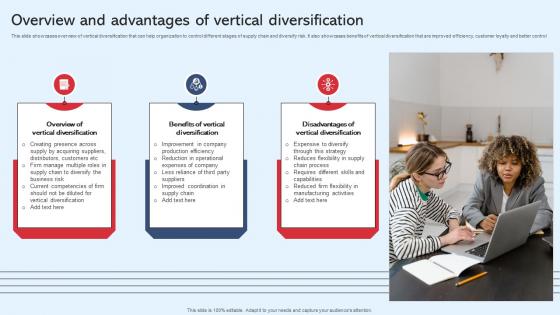 Overview And Advantages Of Vertical Diversification In Business To Expand Strategy SS V