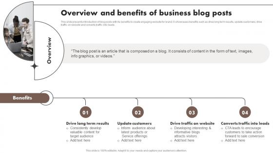 Overview And Benefits Of Business Blog Posts Content Marketing Tools To Attract Engage MKT SS V