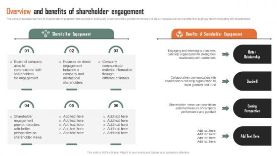 Overview And Benefits Of Shareholder Engagement Strategic Plan For Shareholders