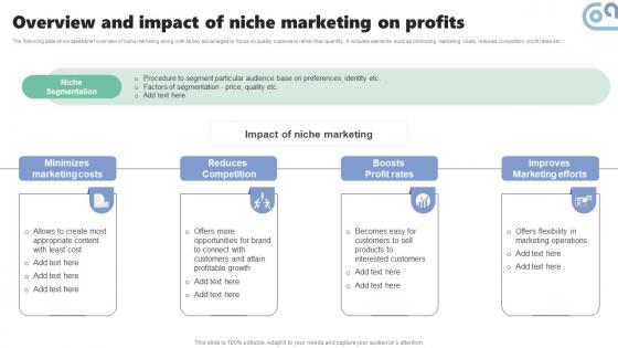 Overview And Impact Of Niche Marketing Micromarketing Strategies For Personalized MKT SS V