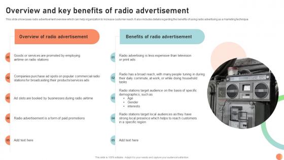 Overview And Key Benefits Of Broadcasting Strategy To Reach Target Audience Strategy SS V
