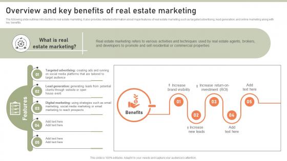 Overview And Key Benefits Of Real Estate Lead Generation Techniques To Expand MKT SS V