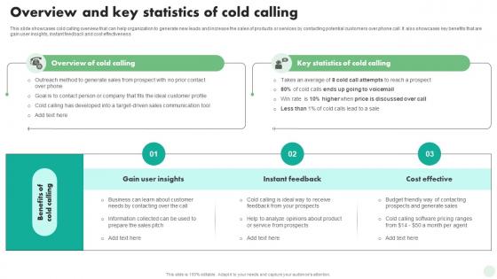 Overview And Key Statistics Of Cold Calling Digital And Traditional Marketing Strategies MKT SS V