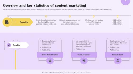 Overview And Key Statistics Of Content Implementing Digital Marketing For Customer