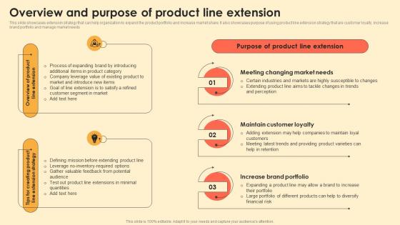 Overview And Purpose Of Product Line Extension Digital Brand Marketing MKT SS V