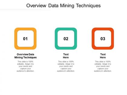 Overview data mining techniques ppt powerpoint presentation outline aids cpb