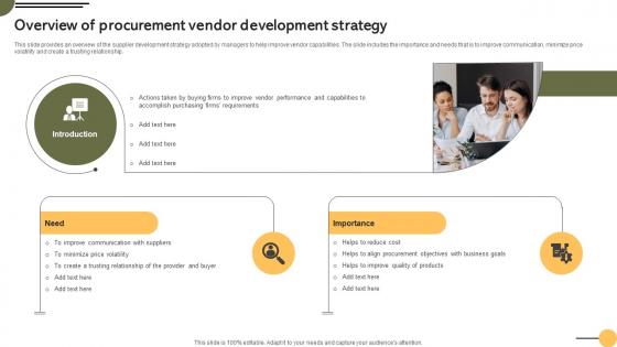 Overview Development Strategy Achieving Business Goals Procurement Strategies Strategy SS V