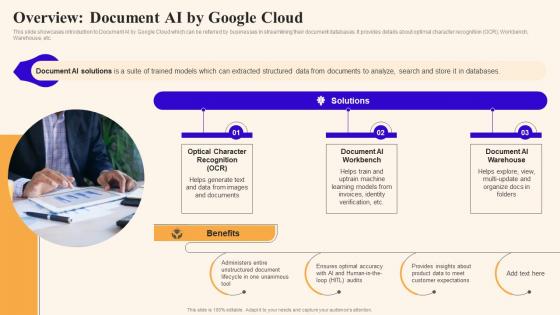 Overview Document Ai By Google Cloud Using Google Bard Generative Ai AI SS V