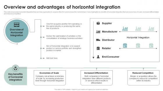Overview Horizontal Integration Business Diversification Through Integration Strategies Strategy SS V