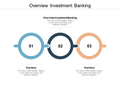 Overview investment banking ppt powerpoint presentation summary graphic images cpb