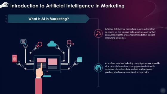Overview Of Artificial Intelligence In Marketing Training Ppt