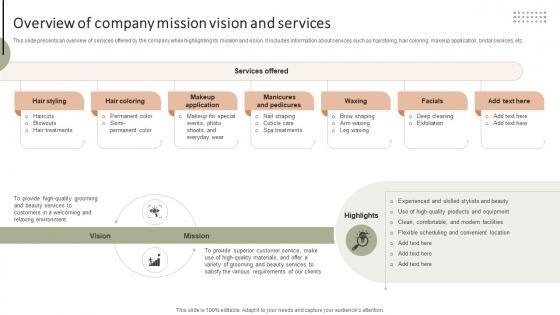 Overview Of Company Mission Vision Improving Client Experience And Sales Strategy SS V