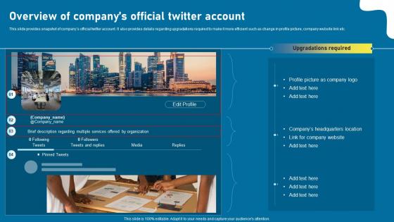 Overview Of Companys Official Twitter Account Twitter As Social Media Marketing