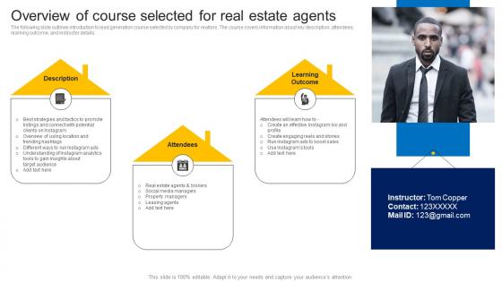 Overview Of Course Selected For Real Estate Agents How To Market Commercial And Residential Property MKT SS V