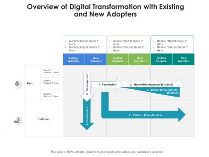 Overview of digital transformation with existing and new adopters