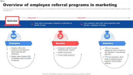 Overview Of Employee Referral Programs Customer Marketing Strategies To Encourage