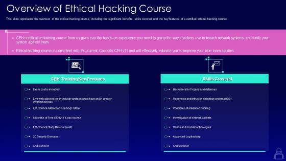 Overview of ethical hacking course ppt powerpoint presentation introduction