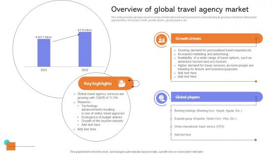 Overview Of Global Travel Agency Market Developing Actionable Advertising Strategy SS V