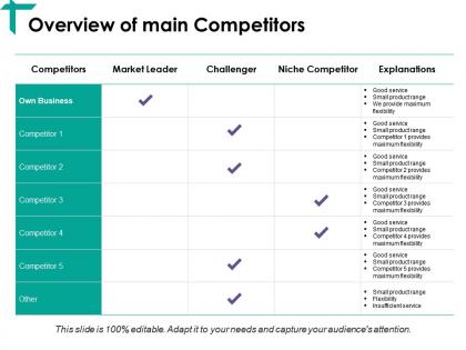 Overview of main competitors ppt visual aids styles