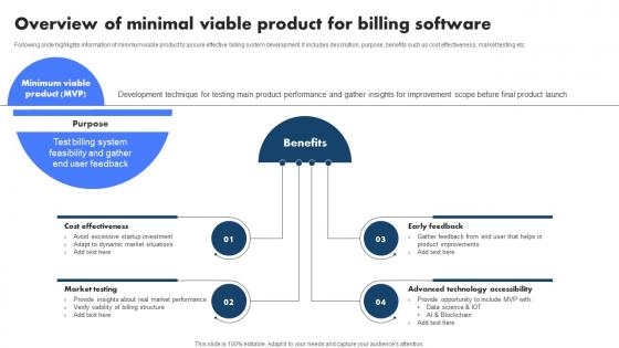 Overview Of Minimal Viable Product For Billing Software Billing Management System