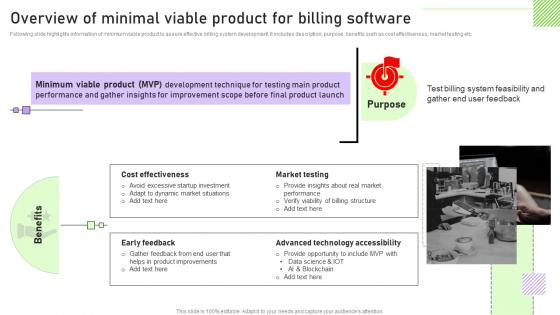 Overview Of Minimal Viable Product For Billing Software Streamlining Customer Support