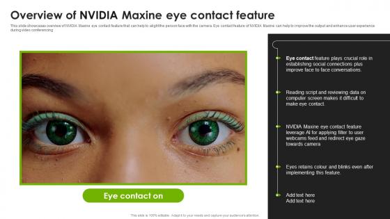Overview Of NVIDIA Maxine Eye Contact Feature Improve Human Connections AI SS V