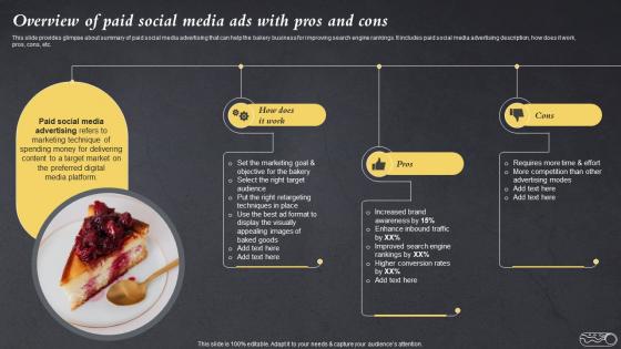 Overview Of Paid Social Media Ads With Pros And Cons Efficient Bake Shop MKT SS V