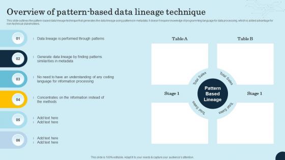 Overview Of Pattern Based Data Lineage Technique Data Lineage Types It