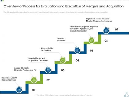 Overview of process for evaluation merger strategy to foster diversification