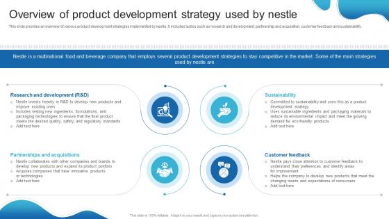 Overview Of Product Development Strategy Used Detailed Analysis Of Nestles Marketing Strategy SS
