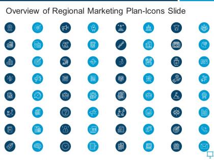 Overview of regional marketing plan icons slide