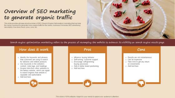Overview Of SEO Marketing To Generate Organic Traffic Streamlined Advertising Plan