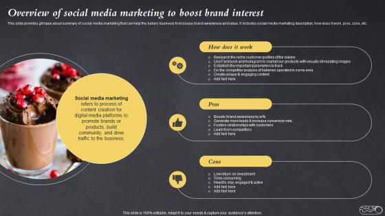 Overview Of Social Media Marketing To Boost Brand Interest Efficient Bake Shop MKT SS V