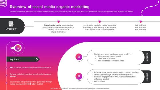 Overview Of Social Media Organic Marketing Optimizing App For Performance