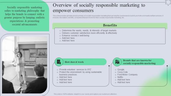 Overview Of Socially Responsible Marketing To Empower Complete Guide Of Holistic MKT SS V