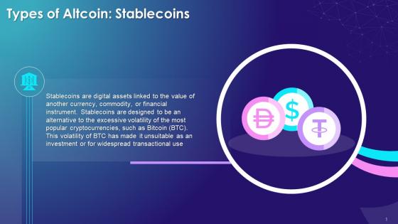 Overview Of Stable Coins In Cryptocurrency Training Ppt