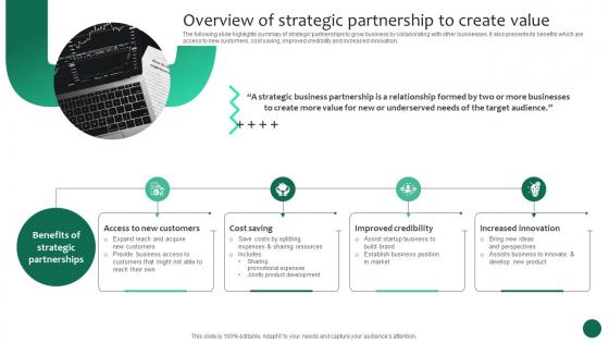 Overview Of Strategic Partnership To Value Business Growth And Success Strategic Guide Strategy SS