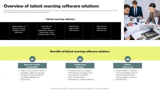 Overview Of Talent Sourcing Software Solutions Workforce Acquisition Plan For Developing Talent