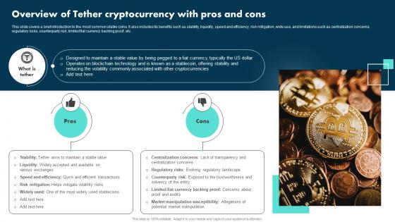 Overview Of Tether Cryptocurrency With Pros And Cons Exploring The Role BCT SS