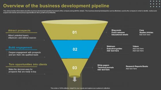 Overview Of The Business Development Pipeline Overview Of Business Development Ideas