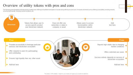 Overview Of Utility Tokens With Pros And Cons Security Token Offerings BCT SS