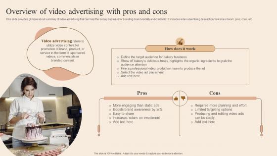 Overview Of Video Advertising With Pros And Developing Actionable Advertising Plan Tactics MKT SS V