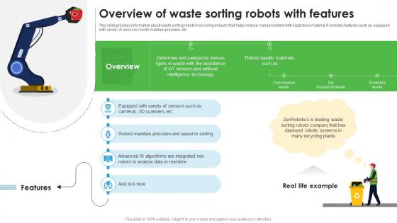 Overview Of Waste Sorting Robots With Features Enhancing E Waste Management System
