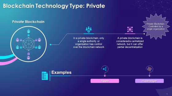 Overview Private Blockchain Technology Training Ppt