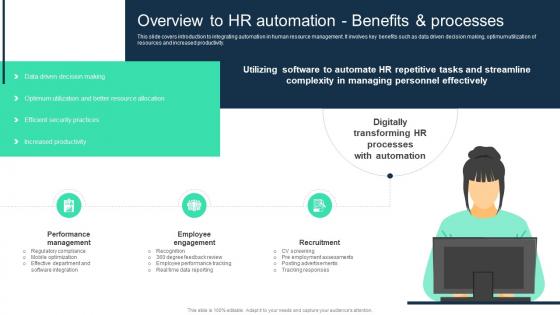 Overview To HR Automation Benefits And Processes Adopting Digital Transformation DT SS