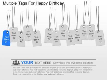Ow multiple tags for happy birthday powerpoint template