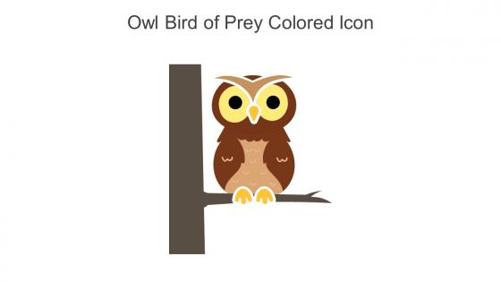 Owl Bird Of Prey Colored Icon In Powerpoint Pptx Png And Editable Eps Format