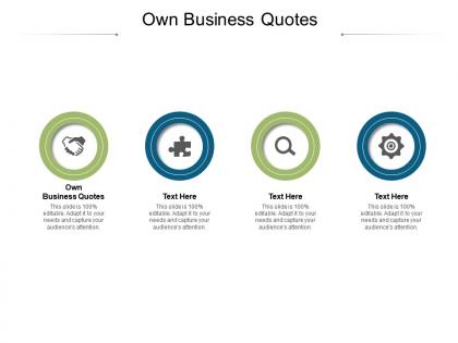 Own business quotes ppt powerpoint presentation slides slideshow cpb