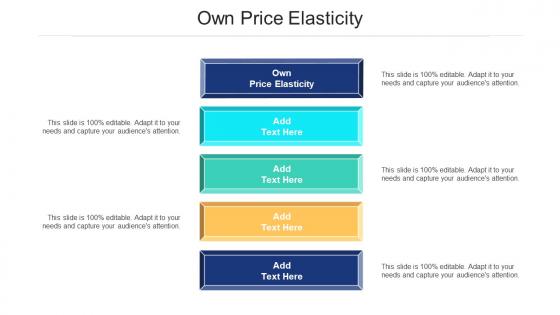 Own Price Elasticity Ppt Powerpoint Presentation Ideas Gallery Cpb